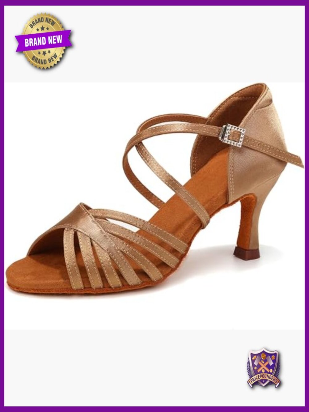 Women's Satin Latin Dance Shoes Salsa Ballroom Practice Heels